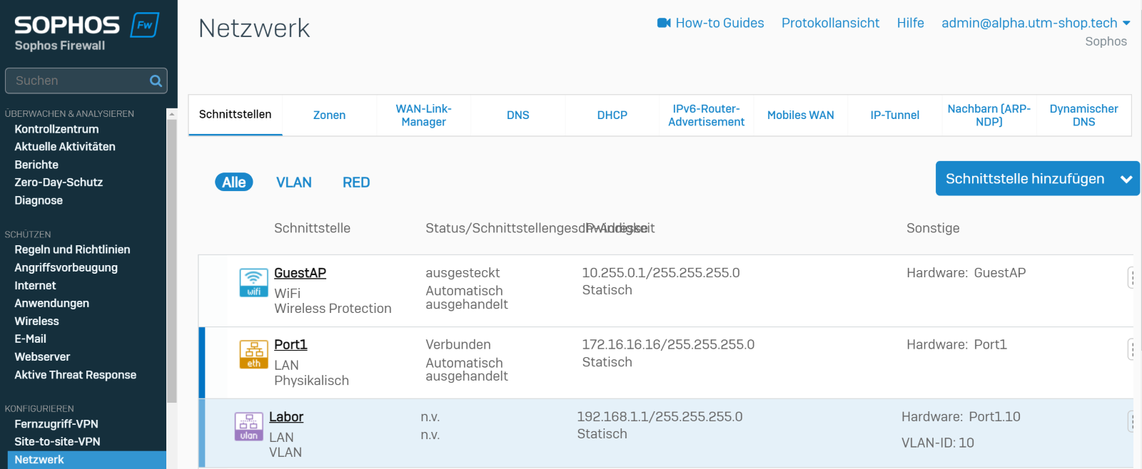Sophos Firewall: VLAN einrichten