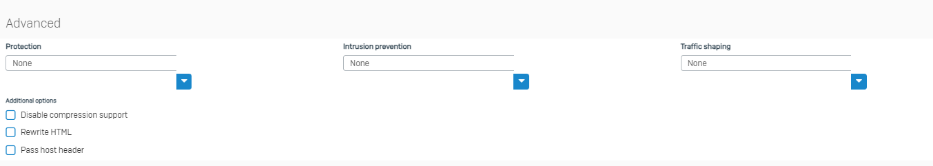 Firewall Regel Advanced