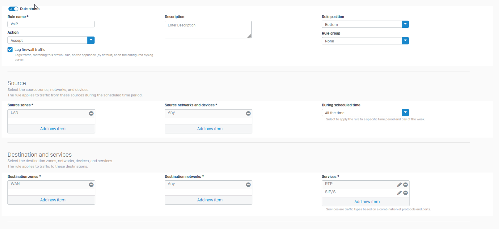 Firewall Regel Anpassen