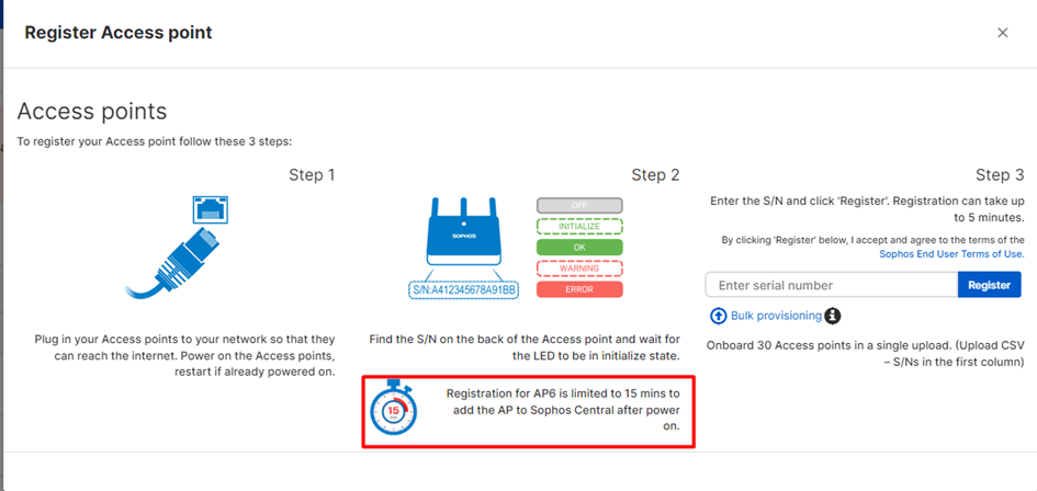 Access Point Registrieren