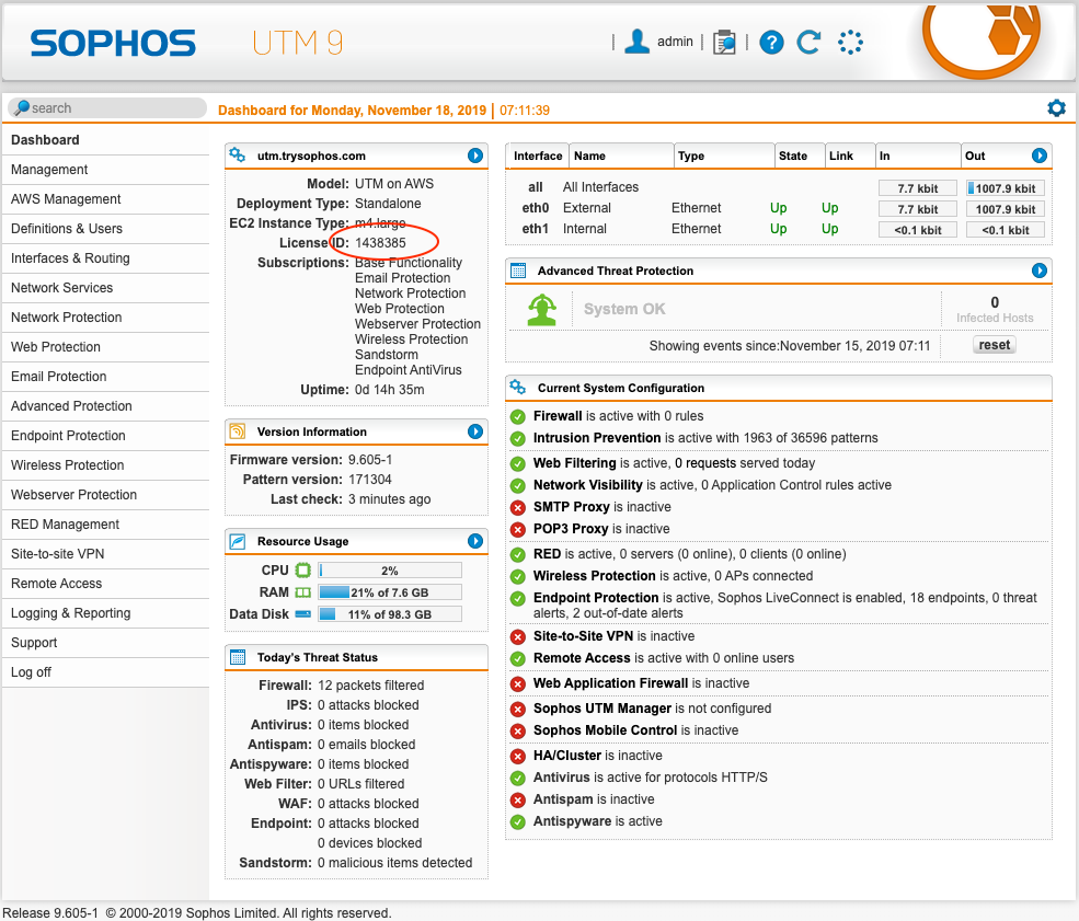 Sophos Sg:utm1